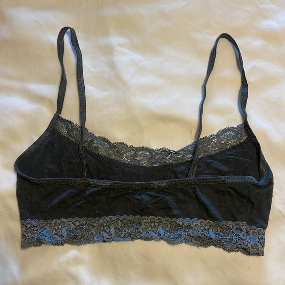 Lace Trim grey Bralette - Picture 2 of 4